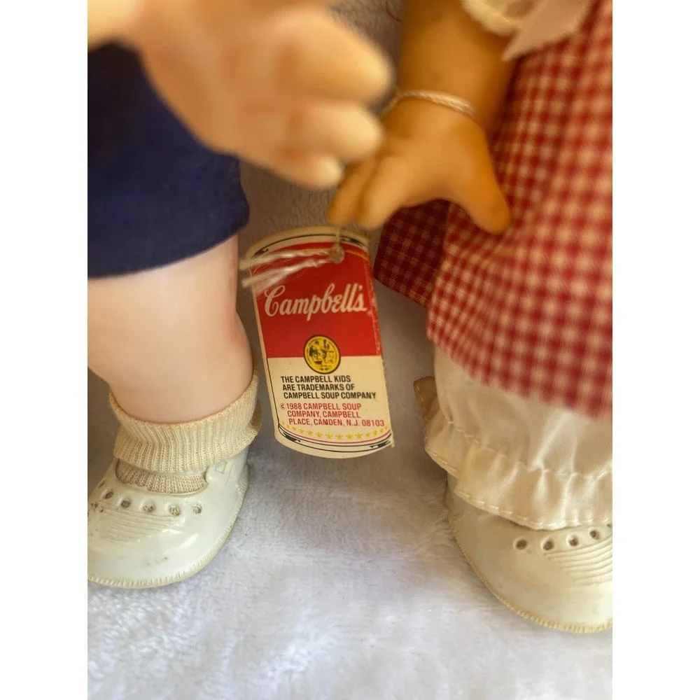 Vintage Campbell's‎ Soup Kids Dolls Boy & Girl Set Special Edition Vinyl 1988